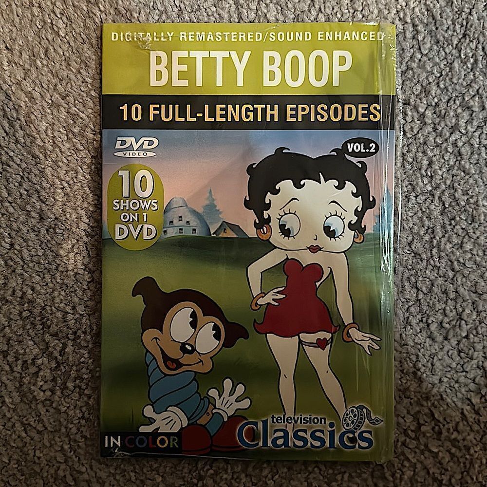 Television Classics Vintage “ Betty Boop” 10 Full Length Classics DVD!